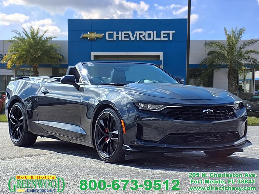 2024 Chevrolet Camaro 3LT in Panther Black Metallic Tintcoat — front three-quarter view