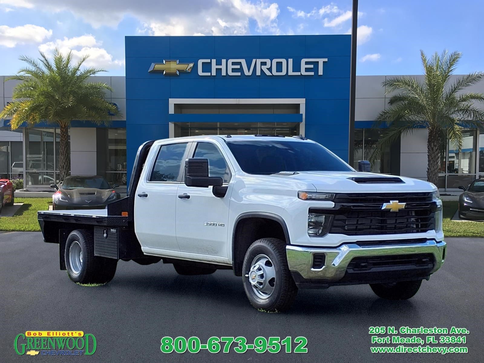 2026 Chevrolet Silverado 3500 HD Chassis Cab Work Truck in Summit White — front three-quarter view