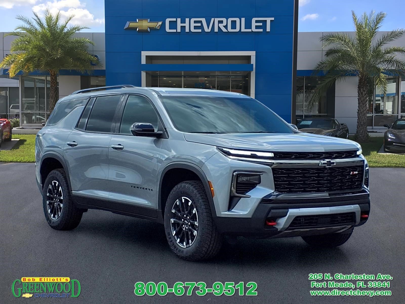 2026 Chevrolet Traverse Z71 in Sterling Gray Metallic — front three-quarter view