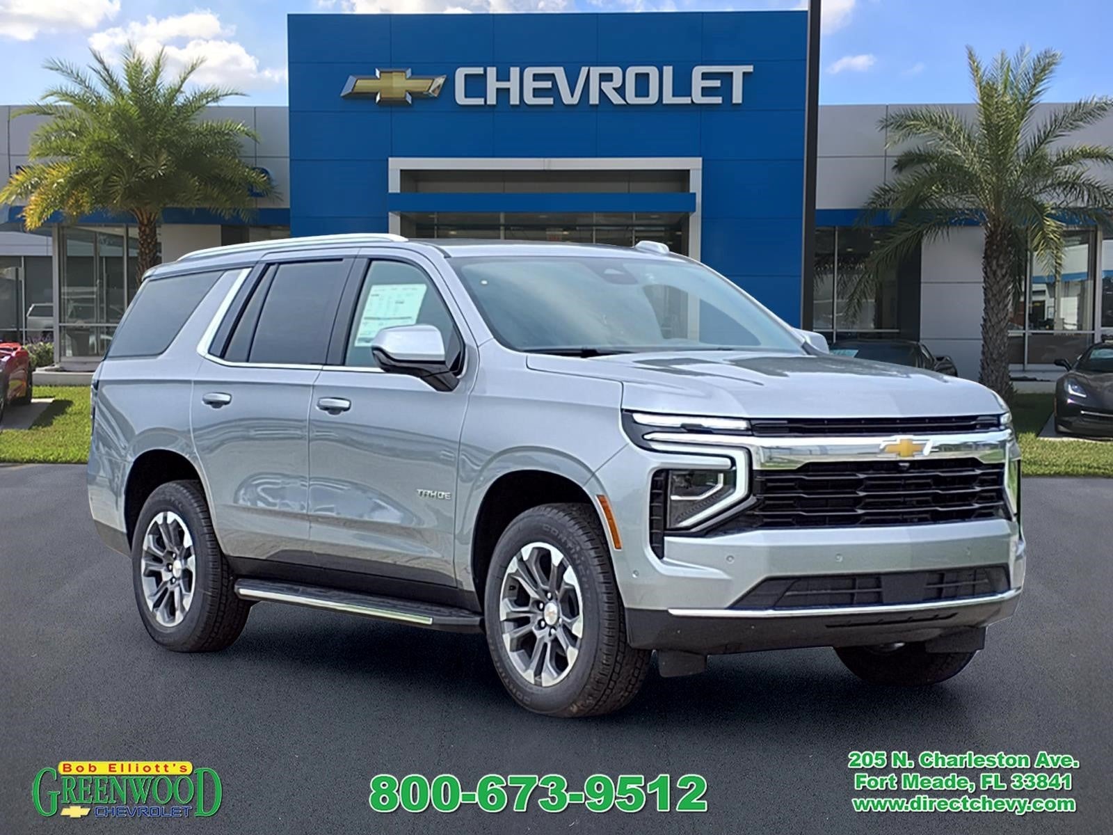 2026 Chevrolet Tahoe LS in Sterling Gray Metallic — front three-quarter view