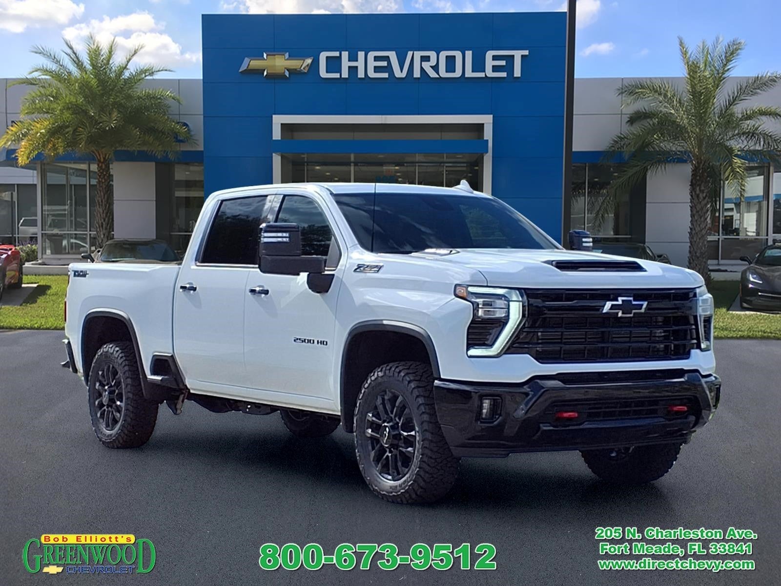 2026 Chevrolet Silverado 2500 HD LTZ in Summit White — front three-quarter view