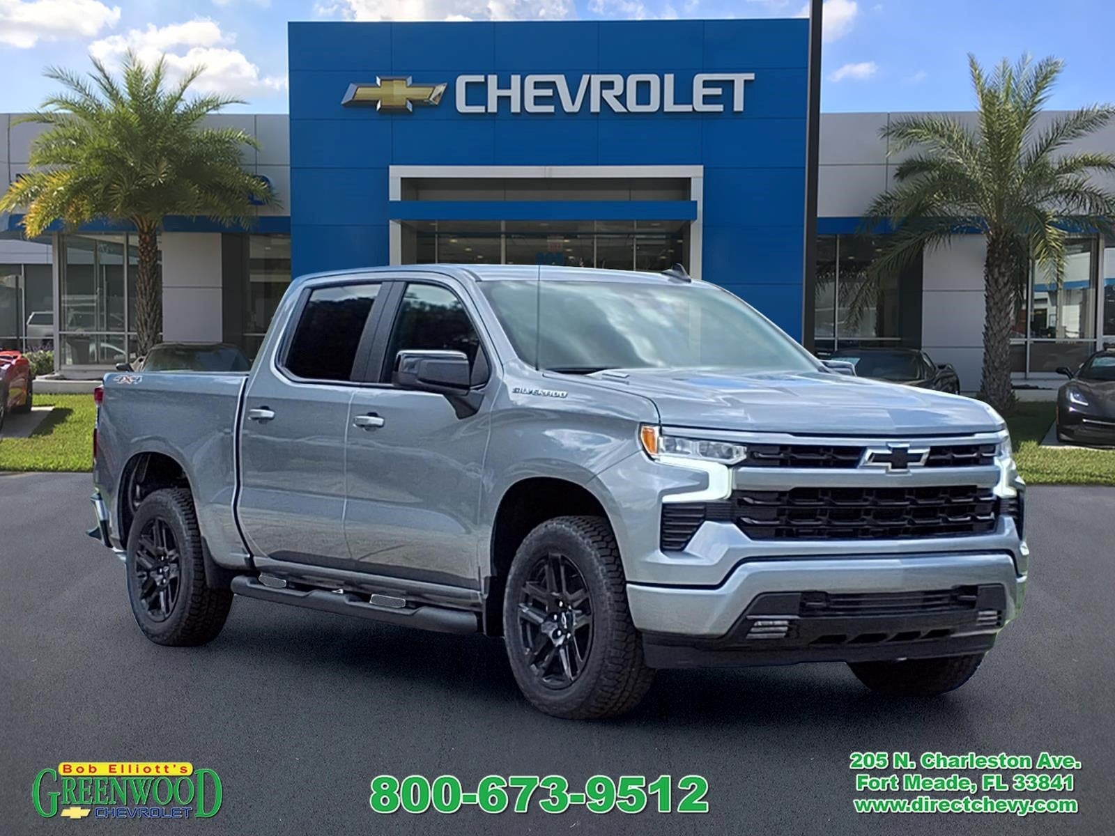 2026 Chevrolet Silverado 1500 RST in Sterling Gray Metallic — front three-quarter view