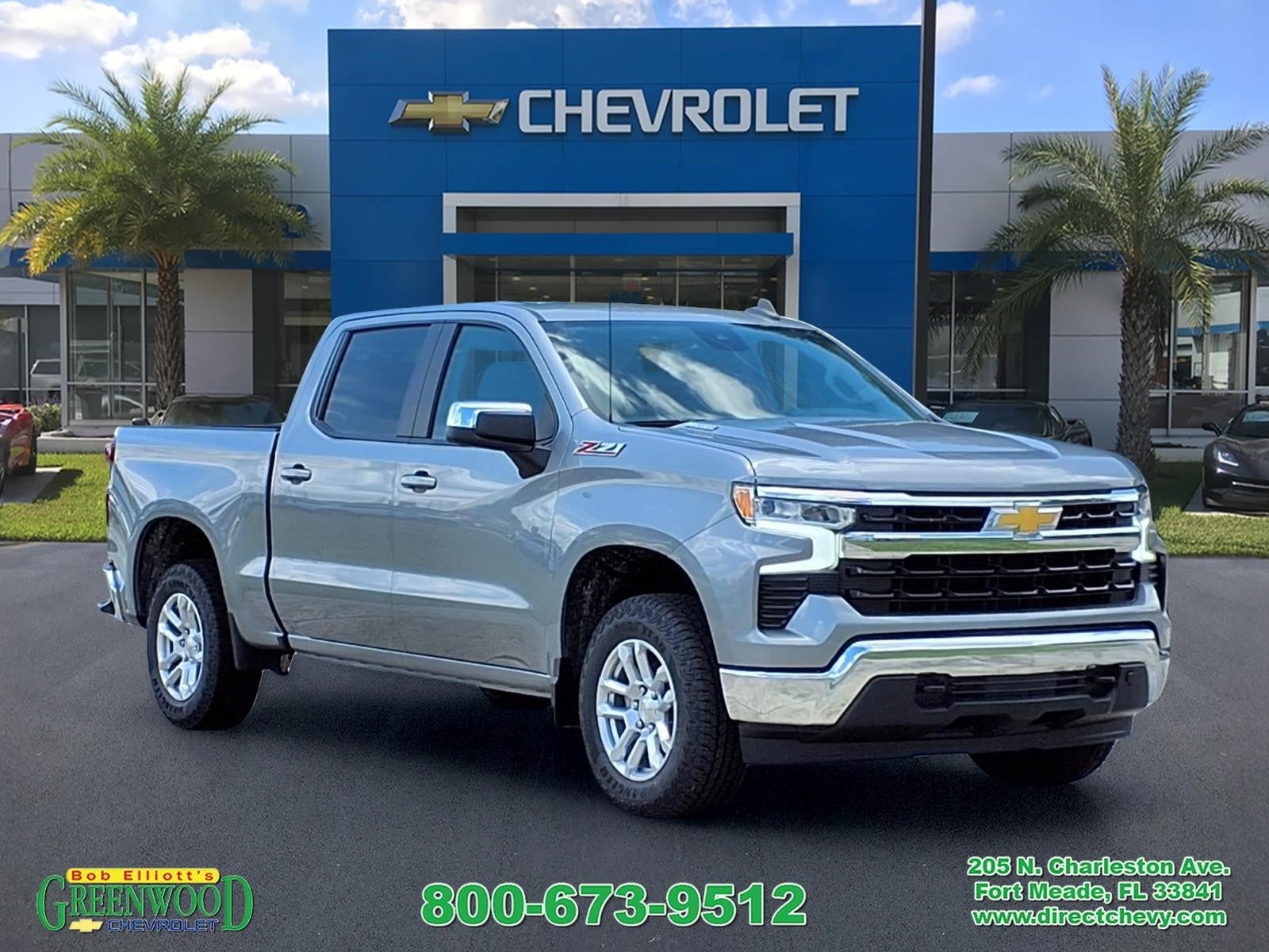 2026 Chevrolet Silverado 1500 LT in Sterling Gray Metallic — front three-quarter view