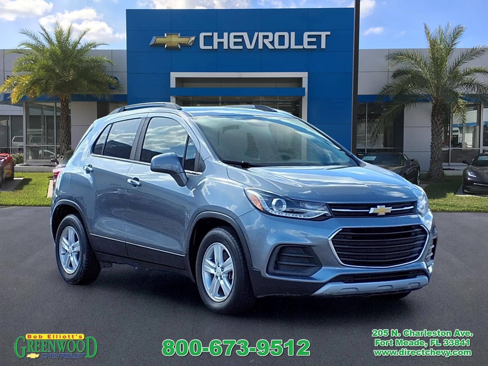 2019 Chevrolet Trax LT in Satin Steel Metallic — front three-quarter view